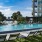 Zero edge pool with ample pool deck seating at Lake House
